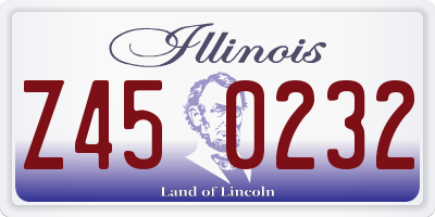 IL license plate Z450232