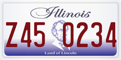 IL license plate Z450234