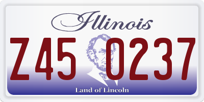 IL license plate Z450237