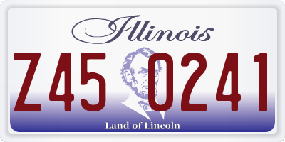IL license plate Z450241