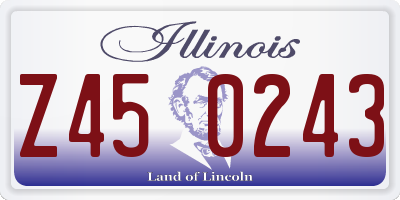 IL license plate Z450243