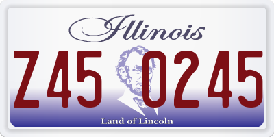 IL license plate Z450245
