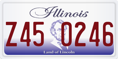 IL license plate Z450246