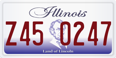 IL license plate Z450247