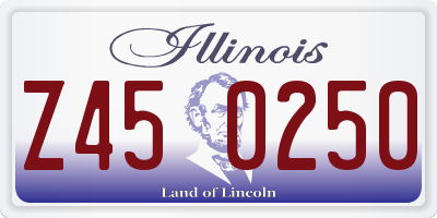 IL license plate Z450250