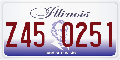 IL license plate Z450251