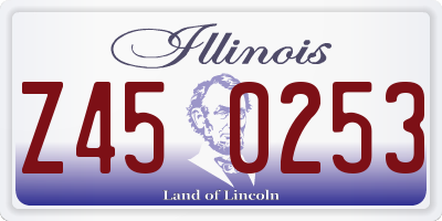IL license plate Z450253