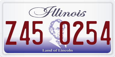 IL license plate Z450254