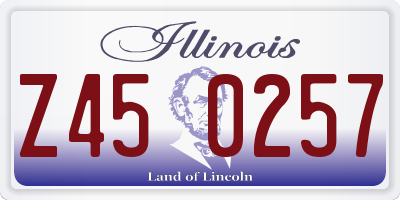 IL license plate Z450257