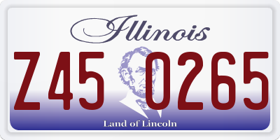 IL license plate Z450265