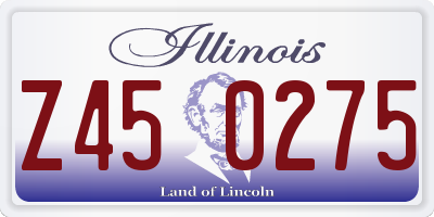 IL license plate Z450275