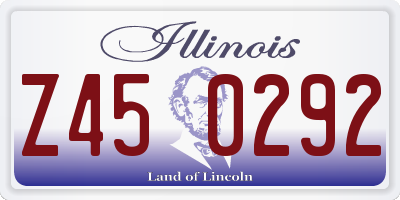 IL license plate Z450292