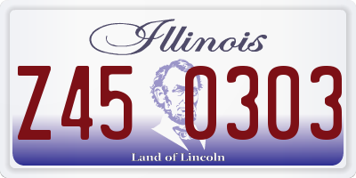 IL license plate Z450303
