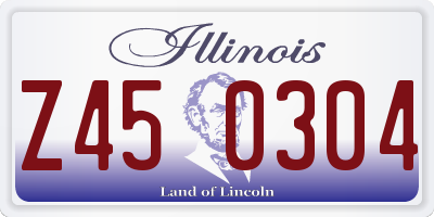 IL license plate Z450304