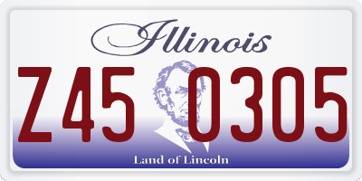 IL license plate Z450305