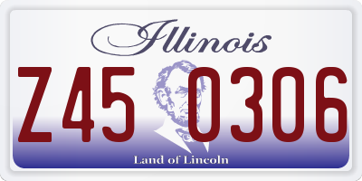 IL license plate Z450306