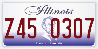 IL license plate Z450307