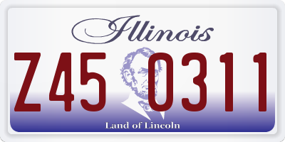 IL license plate Z450311