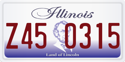 IL license plate Z450315
