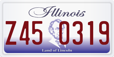 IL license plate Z450319