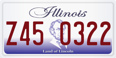 IL license plate Z450322