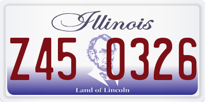 IL license plate Z450326