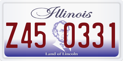 IL license plate Z450331