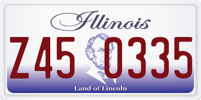 IL license plate Z450335