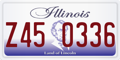 IL license plate Z450336