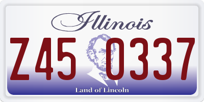 IL license plate Z450337