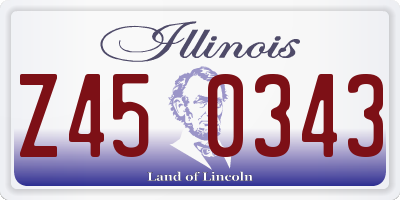 IL license plate Z450343