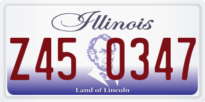 IL license plate Z450347