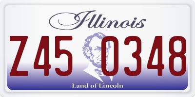 IL license plate Z450348