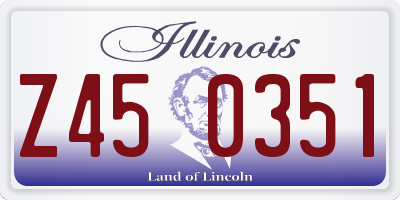 IL license plate Z450351