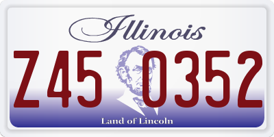 IL license plate Z450352
