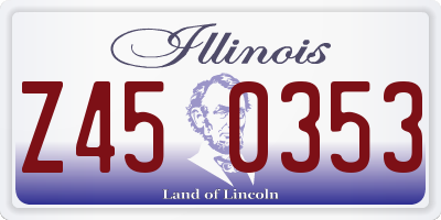 IL license plate Z450353