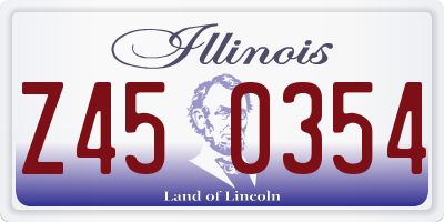 IL license plate Z450354
