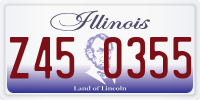 IL license plate Z450355