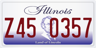 IL license plate Z450357