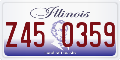 IL license plate Z450359