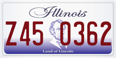 IL license plate Z450362