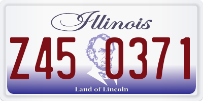 IL license plate Z450371
