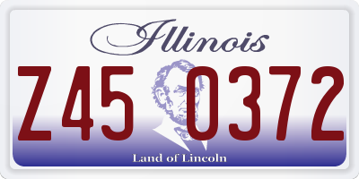IL license plate Z450372