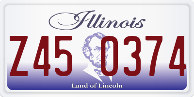 IL license plate Z450374