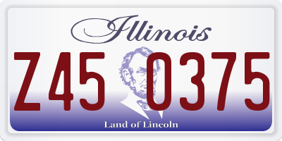 IL license plate Z450375