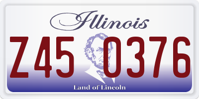 IL license plate Z450376