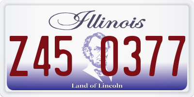 IL license plate Z450377