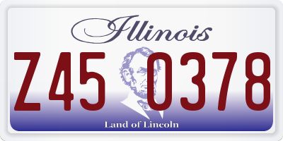 IL license plate Z450378