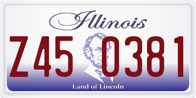 IL license plate Z450381
