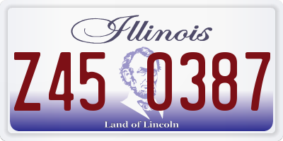 IL license plate Z450387